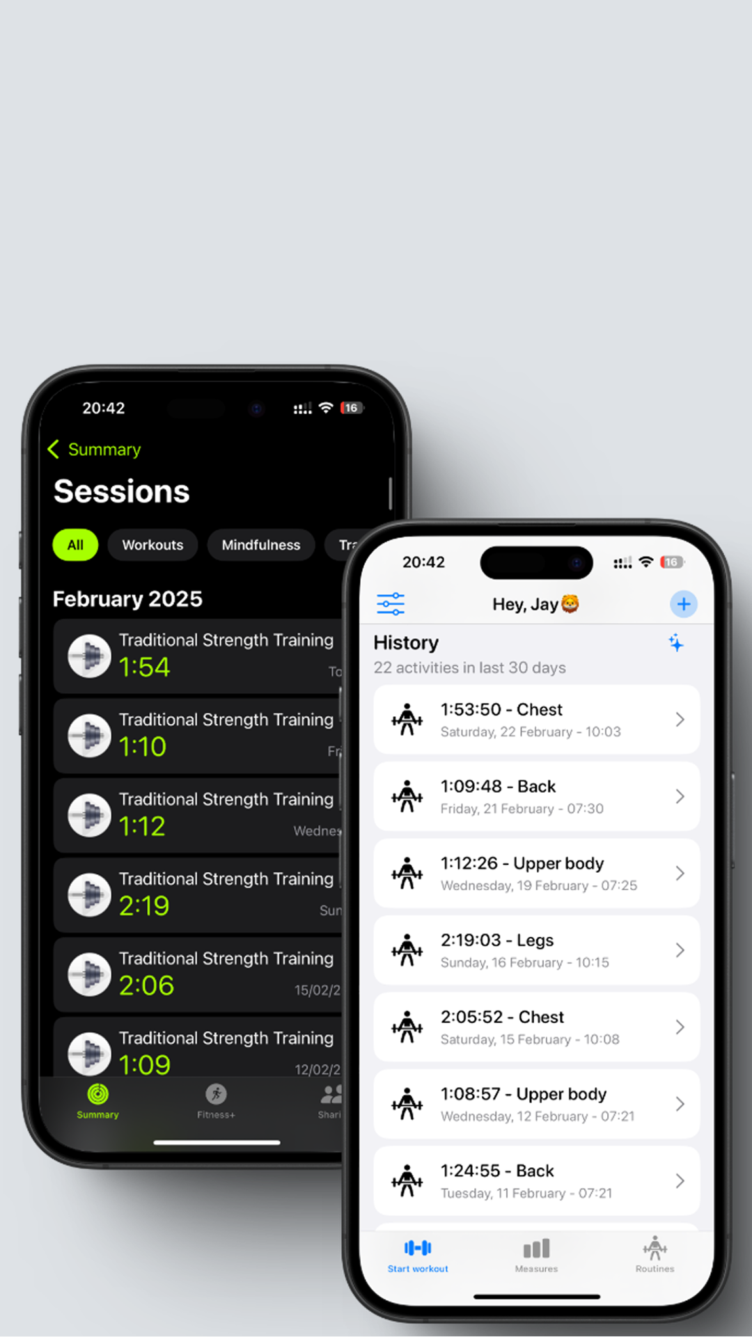Track your progress with Gym Hero's smart tools