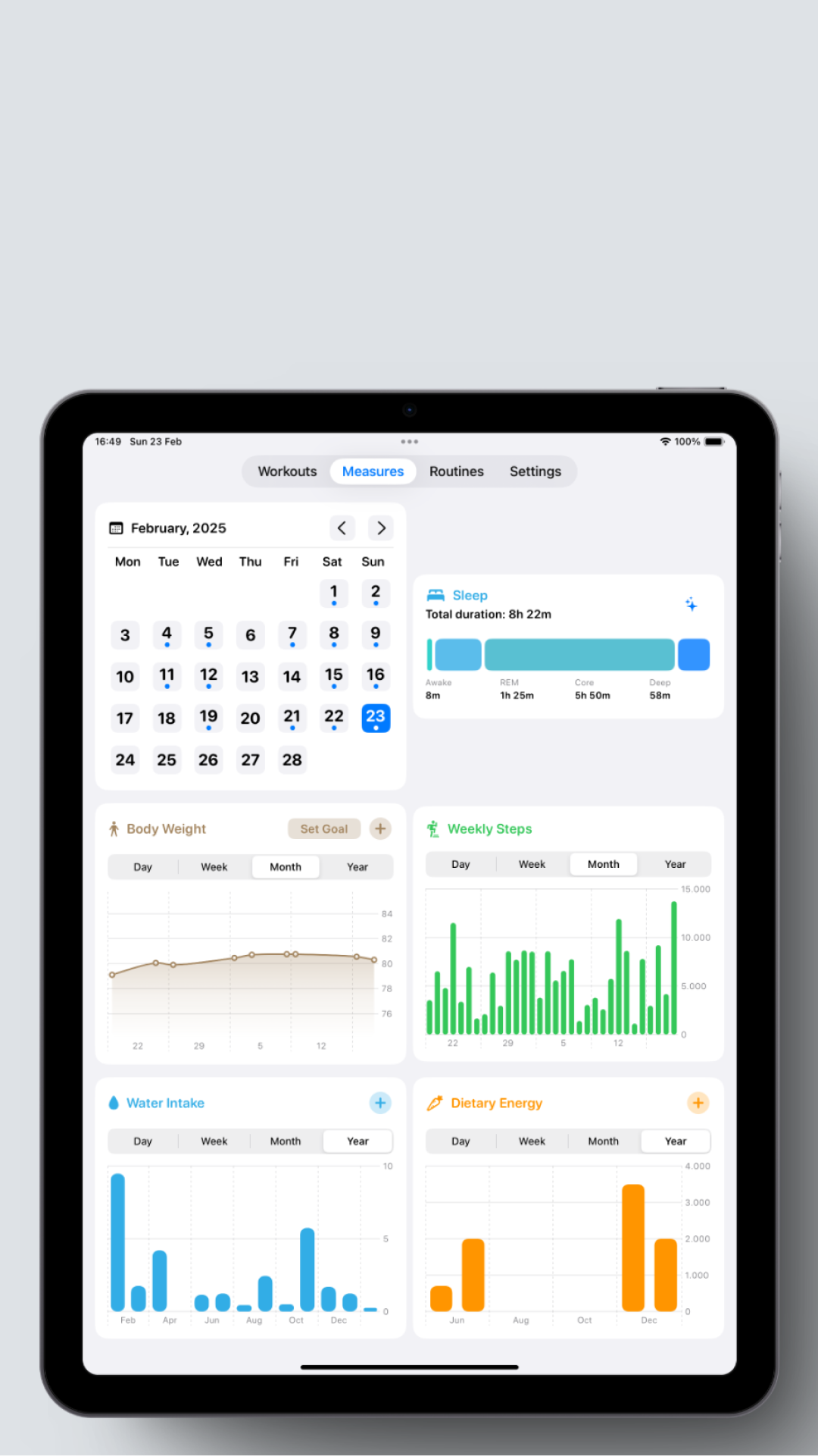 Sync data across Apple devices with Gym Hero