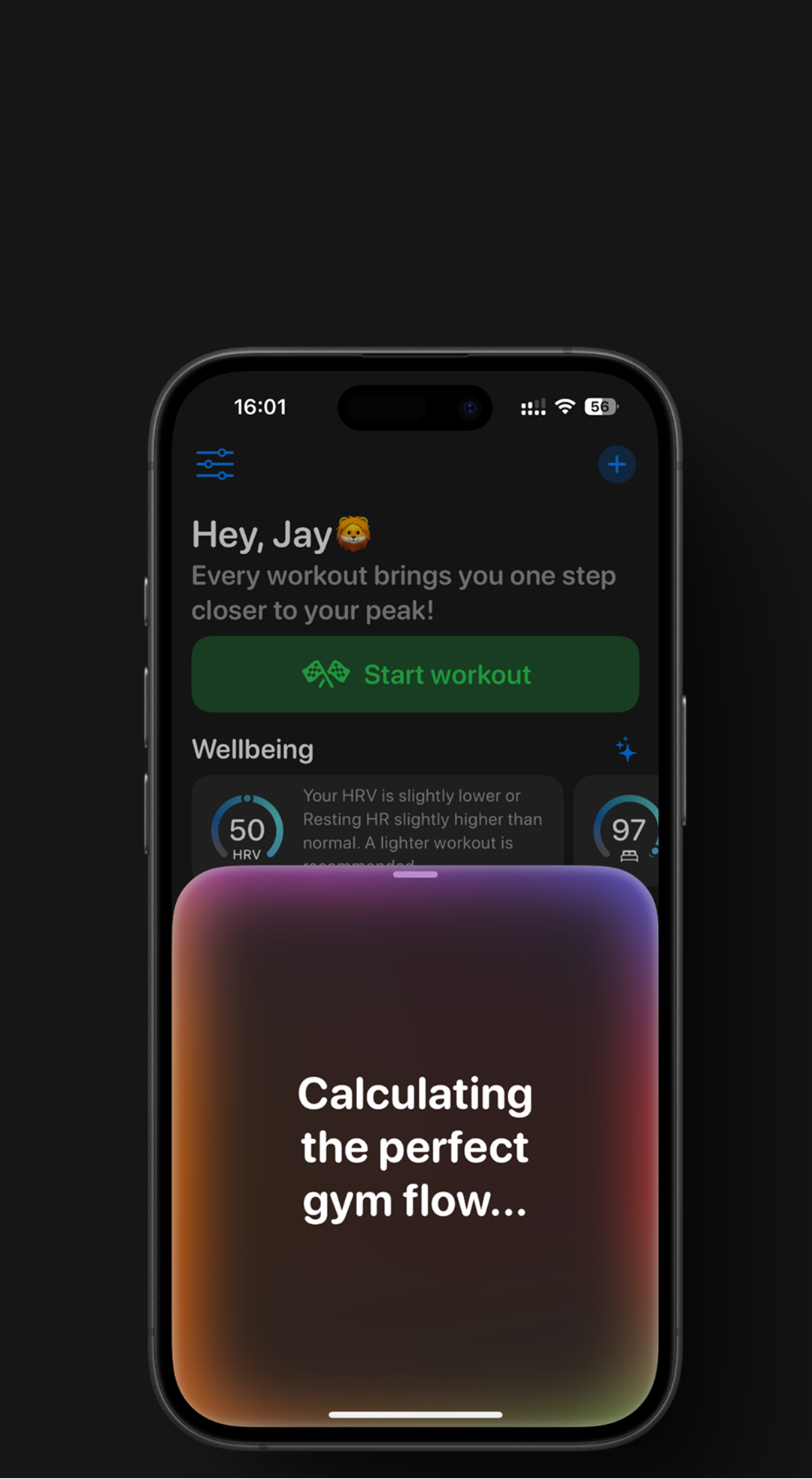 Gym Hero showing Watch and iPhone interface